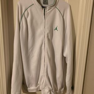 Jordan OG White & Green Sweatsuit Top